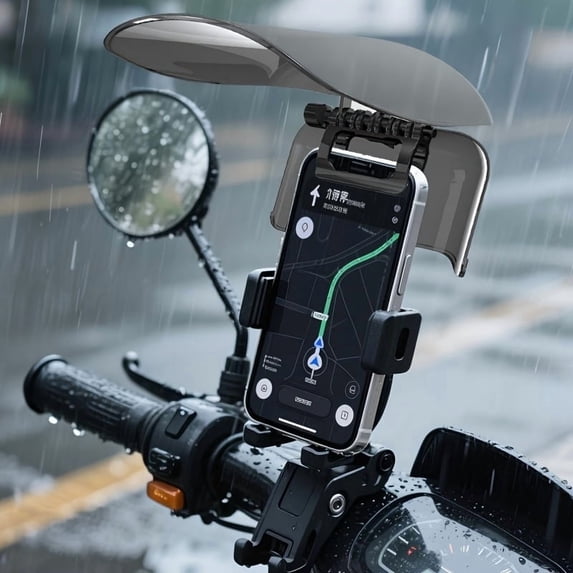 Clip-On Foldable Phone Sunshade – Anti-Glare Screen Hood for Car Driving & Outdoor Use, Blocks Strong Sunlight & Headlight Glare, Privacy Viewing Cover for iPhone & Android