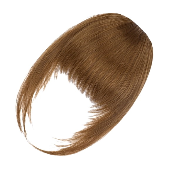 Clip On Fringe Bangs Hairpiece Heat Resistant Synthetic Bangs Hair Extension With Temples For Natural Volumes Enhancement