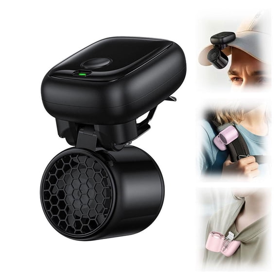 Clip-On Hat Fan, 2 Inch Mini Portable Handheld Fan with 3 Gear, Foldable Personal Fans Rechargeable, Face Cooling Fan for Baseball , Visor Hat, Travel, Sports, Outdoor