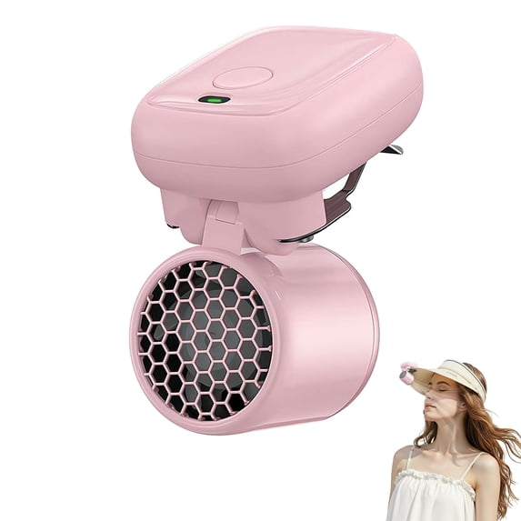 Clip-On Hat Fan, 2 Inch Mini Portable Rechargeable Fan with 3 Speeds, Foldable Personal Cooling Fan for Baseball Cap, Visor Hat, Travel, Sports, Outdoor