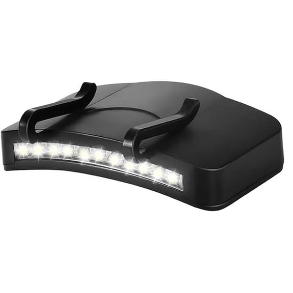 Clip-on LED Hat Light, Under-Visor Headlamp, Splash-Resistant, Ideal for Cycling, Hiking, and Camping (Batteries Not Included)