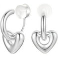 thumbnail image 1 of Clip On Hoop Earrings Gold Plated Non Pierced Hoop Chunky Clip on Hoop Earrings for Women, 1 of 5