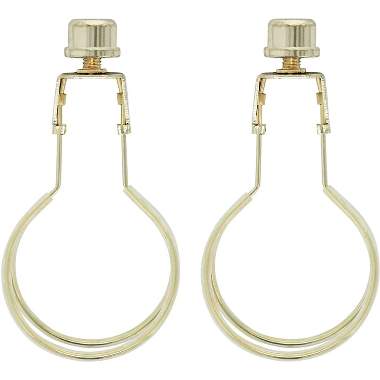Honoson 2 Pieces Bulb Lamp Shade Light Bulb Lamp Shade Clip on Lampshade  Adapter Includes Finial and Lampshade Levellers for Lam