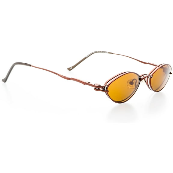 Clip-On ONLY - Oval Shape, for Metal Full Rim Frame - Prescription Eyeglasses RX, Espresso