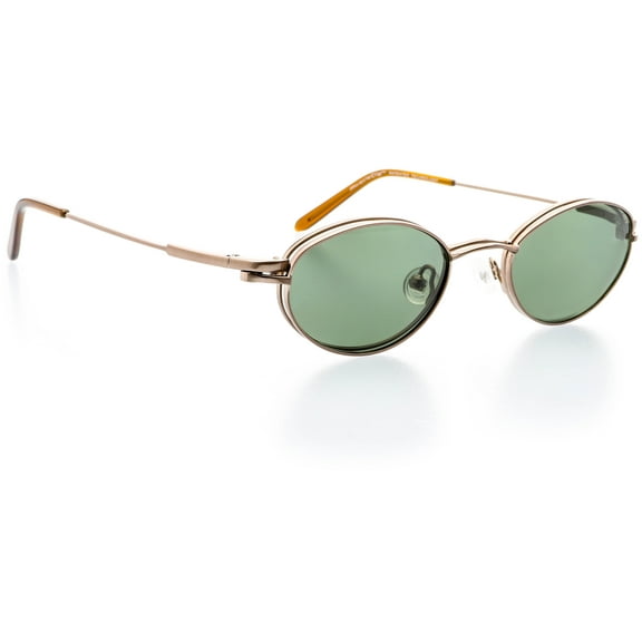 Clip-On ONLY - Oval Shape, for Metal Full Rim Frame - Prescription Eyeglasses RX, Pale Copper