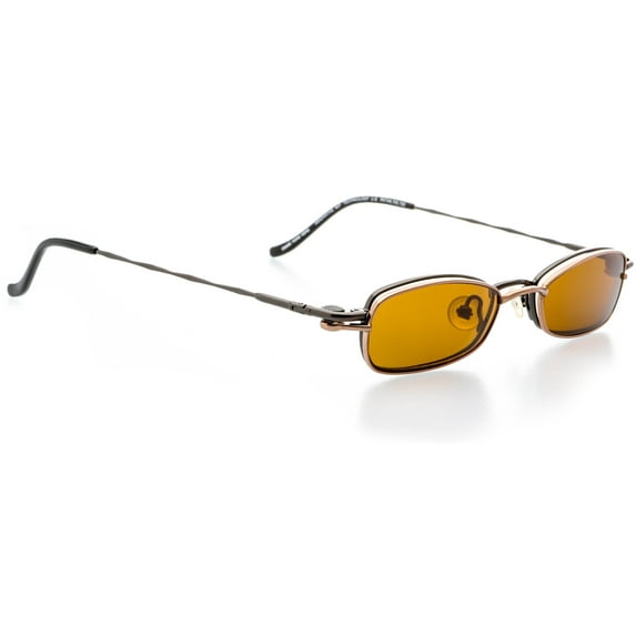 Clip-On ONLY - Oval Shape, for Metal Full Rim Frame - Prescription Eyeglasses RX, Pale Copper
