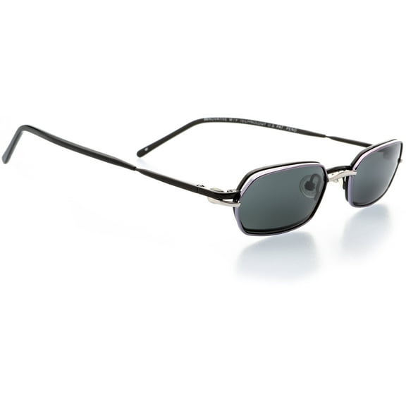 Clip-On ONLY - Oval Shape, for Metal Full Rim Frame - Prescription Eyeglasses RX, Shiny Blue Silver