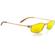 Clip-On ONLY - Oval Shape, for Metal Rimless Frame - Prescription Eyeglasses RX, Pale Copper