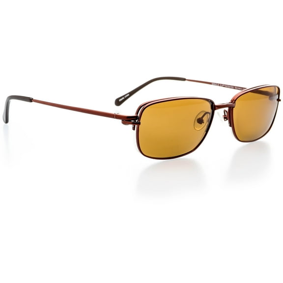 Clip-On ONLY - Rectangle Shape, for Metal Full Rim Frame - Prescription Eyeglasses RX, Latte