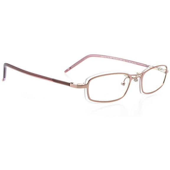 Clip-On ONLY - Rectangle Shape, for Metal Full Rim Frame - Prescription Eyeglasses RX, Plum