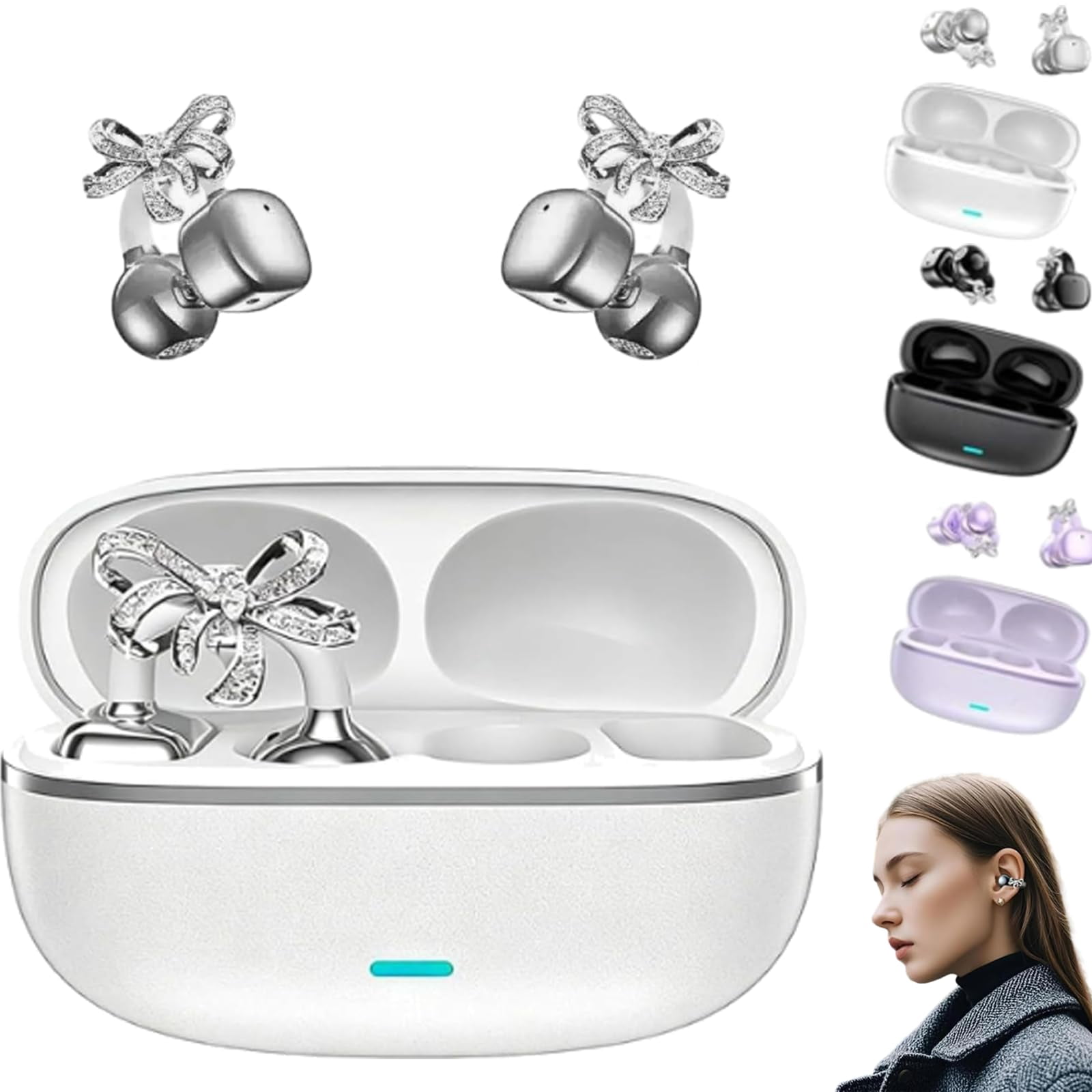 Clip-On Open-Ear Headphones – 2026 New Wireless Bluetooth Earbuds with ...