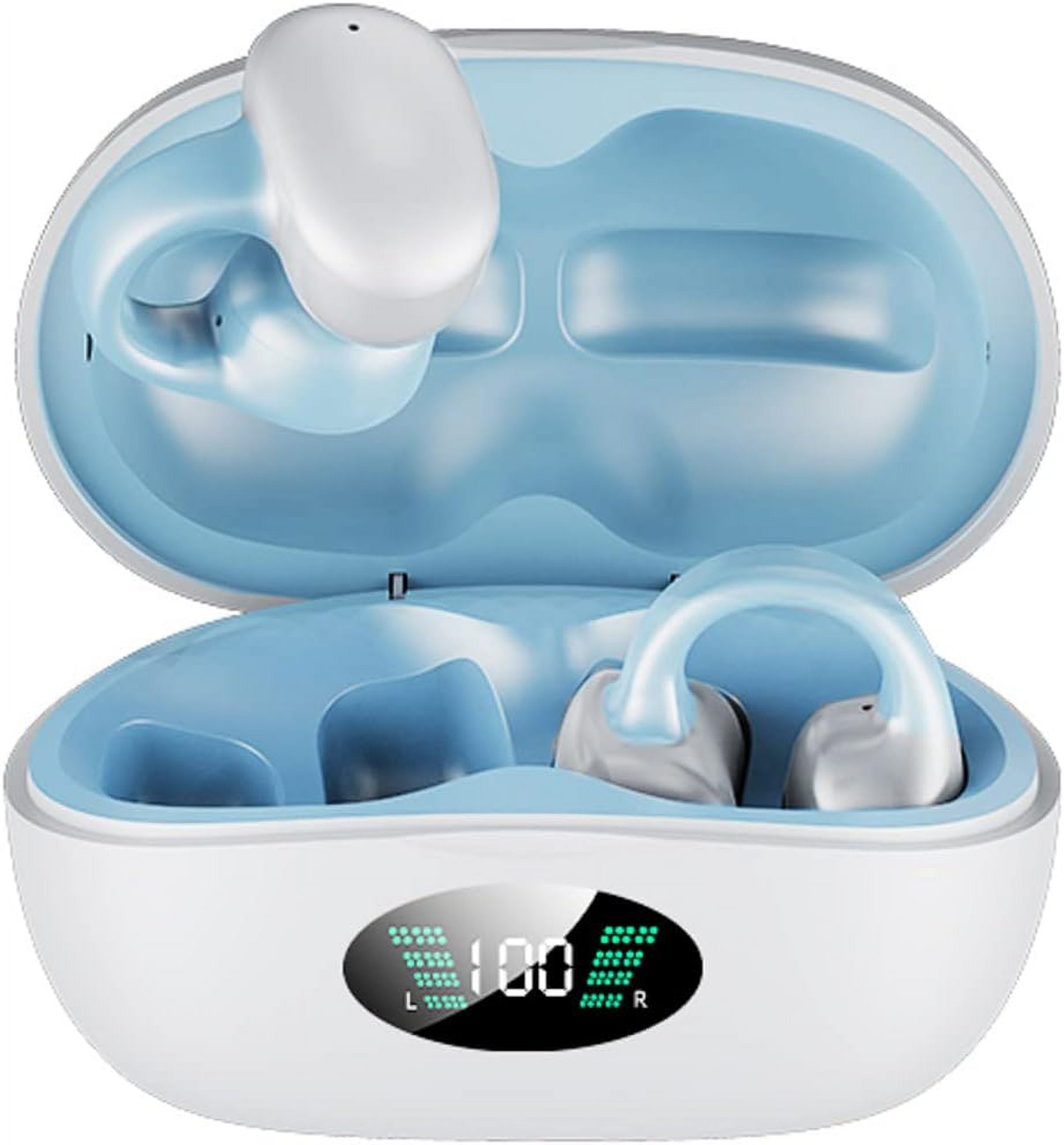 Clip On Open Ear Headphones Wireless Bluetooth, 2023 New Wireless Ear Clip Bone Conduction