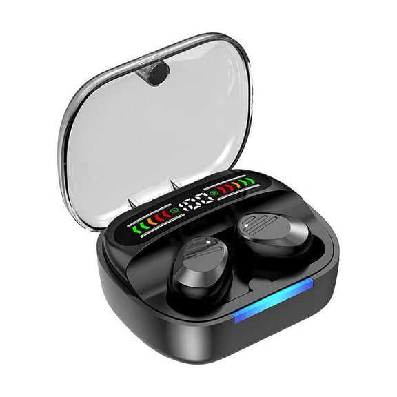 Clip-On Open Ear Wireless Earbuds Bluetooth Earphones,Sport Digital Display Headphones,Dual Ear HiFi Stereo Headset,Bluetooth 5.3 Stable Connection Earbuds,Long Battery Life Charging Case Headphones