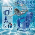 thumbnail image 1 of Clip On Pool Caddy, 3 In 1 Drink Holder with Phone Slot & Towel Hooks Storage Tray for Above Ground Pool Rail Blue, 1 of 6