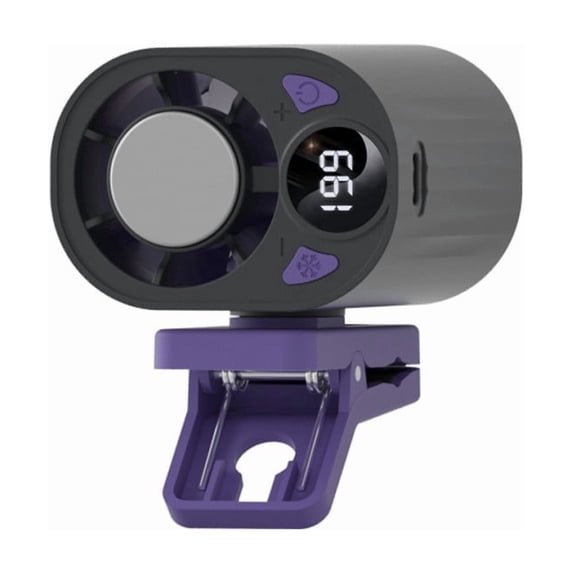 Clip-On Portable Fan 2-in-1 Cold Compress Digital Display USB Rechargeable 199 Speed Settings 360° djustable Angle Sturdy Clip Brushless Motor Mini Fan for Desk Stroller Bike Outdoor Travel Baby Care