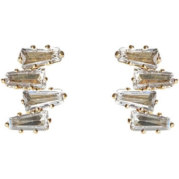 Clip-On Quality Earrings, All-Day Wear Gold & Silver Plated Stud, Hoop, Dangle Design Jewelry for Non-Pierced Ears[r714]