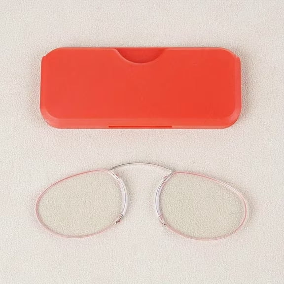 Clip-On Reading Glasses with Phone-Clip Technology, Temples-Free Lightweight Design, One-Piece Elliptical Frame & Metal Hinges for Smart Glasses Eyeglasses Unisex