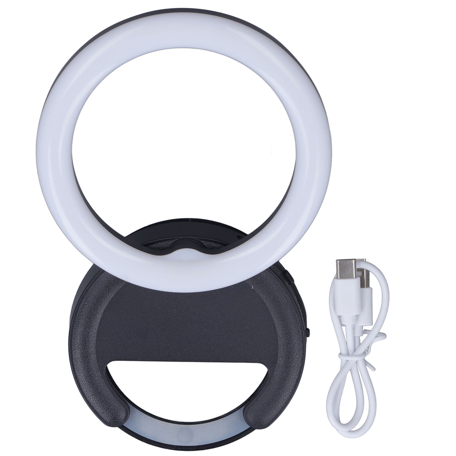 Clip On Ring Light for Phone 180 Degree Rotation 3 Colors LED Selfie Ring Light for Phone
