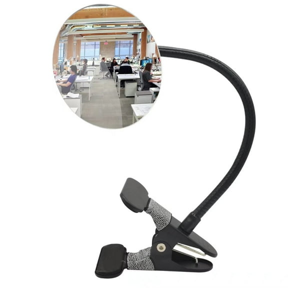 Clip On Security Mirror, Ampper Convex Cubicle Mirror for Personal Safety and Security Desk Rear View Monitors or Anywhere (3.35", Round)