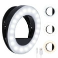 thumbnail image 1 of Clip On Selfie Ring Light with 3 Light Modes Stepless Brightness for iPhone/Android Cell Phone iPad Laptop, 1 of 6