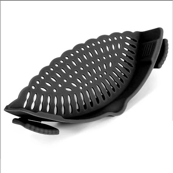 Clip-On Silicone Pot Strainer for Pots and Pans, Heat Resistant Kitchen Colander for Draining Pasta, Vegetables and Fruits