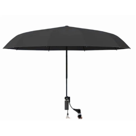 Clip On Sun Umbrella for Camping Chairs, UPF50+ Portable Folding Parasol with Black Coating, Windproof Beach Fishing Chair Shade Accessory