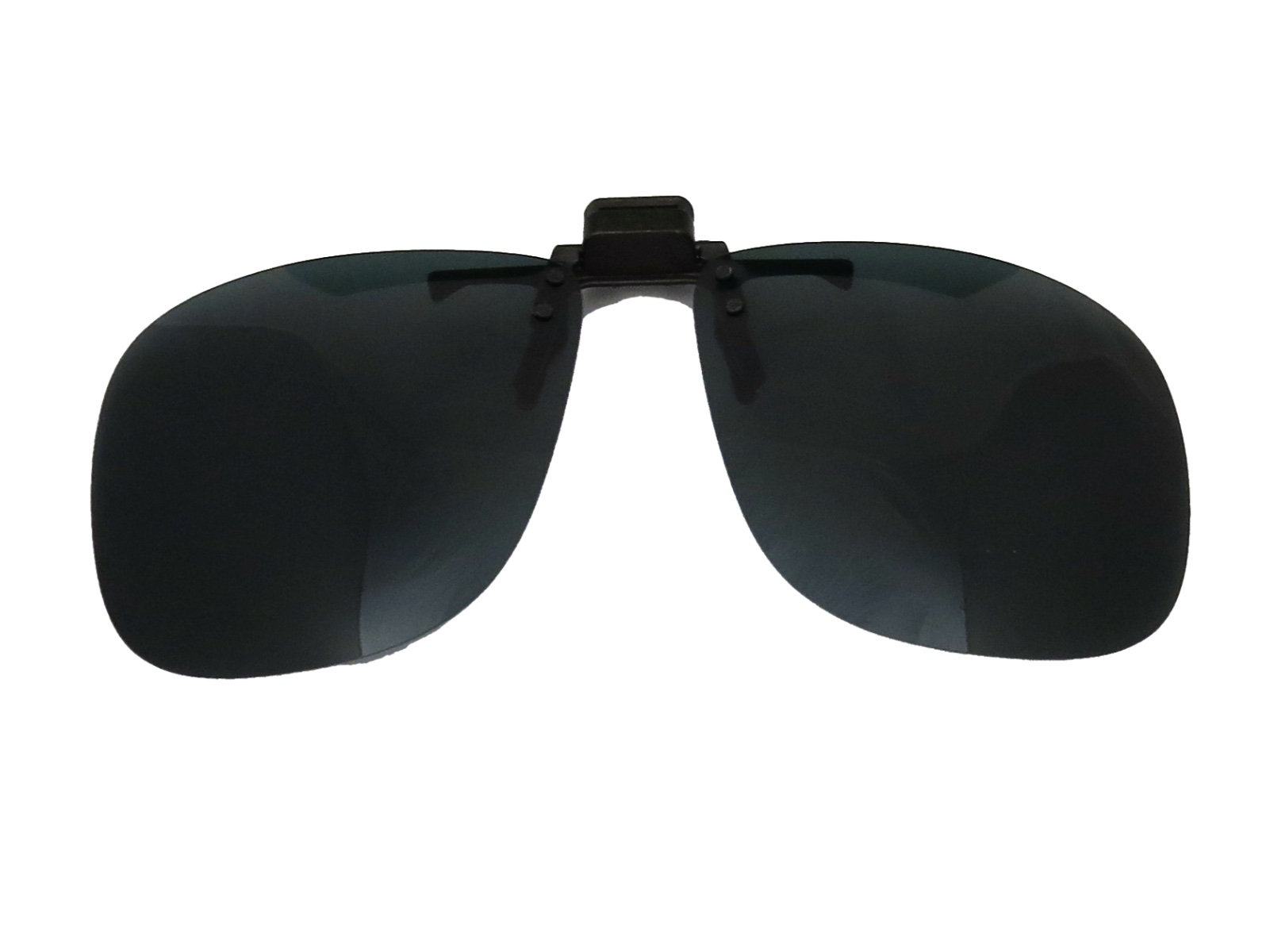 Clip-On Sunglasses: Flip-Up / Down Polarised Mens & Womens Grey UV Sun Lenses 60mm Wide, 53mm Tall - image 1 of 5