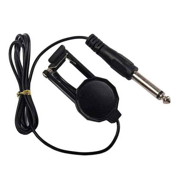 Clip On Violin Piezo Pickup Microphone Pickup for Violin Guitar Ukulele with 1/4 inch and 1.2m Cable
