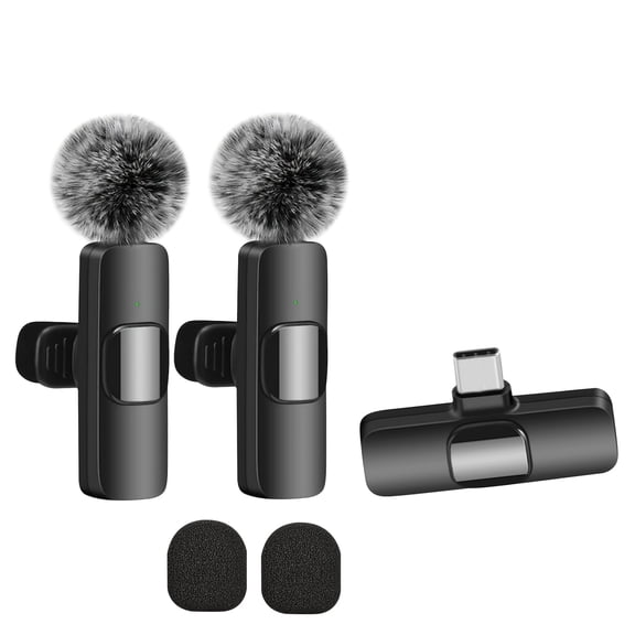 Clip-On Wireless Microphone: Omnidirectional Noise Reduction, USB-C Rechargeable for Streaming, Podcast, Vlogging, Voice Control & Recording