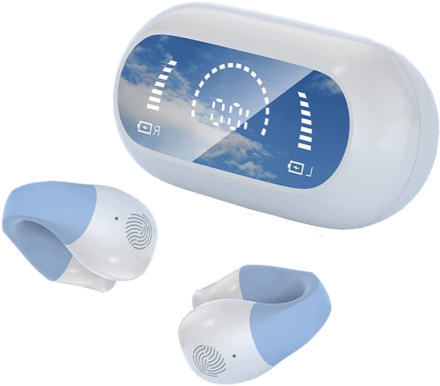 Clip On Open Ear Headphones Bone Conduction Earbuds Ear Clip Buds Wireless Bone Conduction Headphones Bluetooth Earbud Earphones Bone Conducting Earbuds