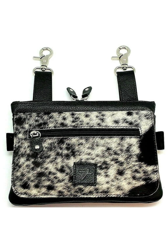 Clip Pouch Purse with Studs for Men Women, Leather Hip Belt Bag Purse Juzar Tapal Collection