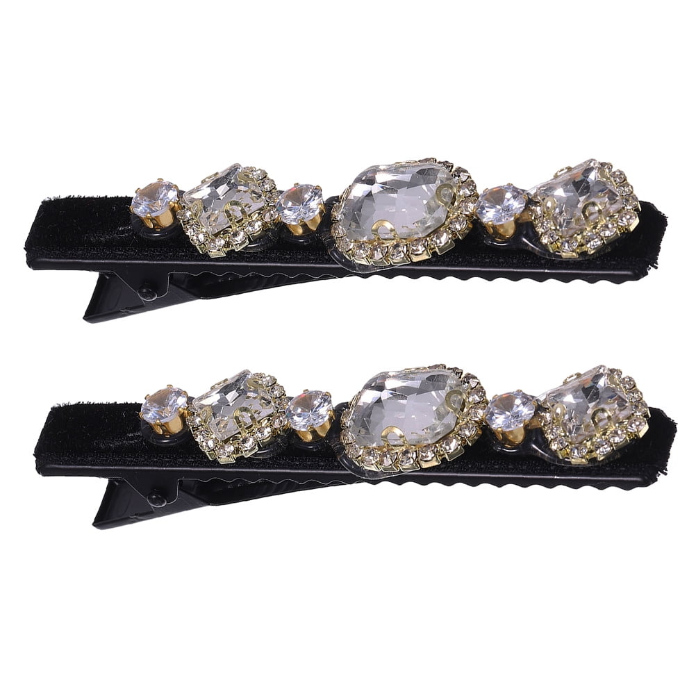 Clip Rhinestone Bobby Pins Hair Fancy Clips for Women Small Alligator Thin Bang