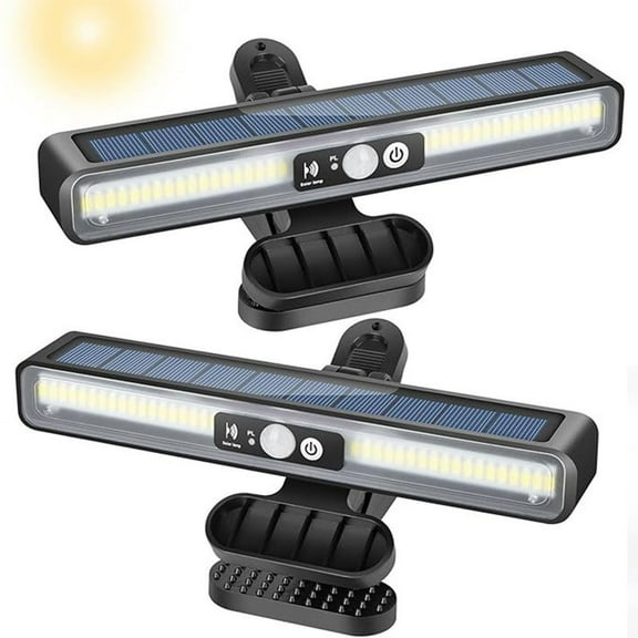 Clip On Solar Lights for Fence,Solar Fence Lights Clip On Solar Motion Sensor Lights Outdoor Waterproof Security Light for Deck,Outside Chain Link Fence Garage Camping,Portable Solar Security Ligh
