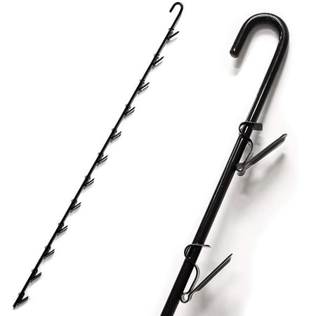Clip Strip Brand Metal Merchandise Hangers, 29" L with 12 Clips, Heavy Duty Chip Display, 5 Pack