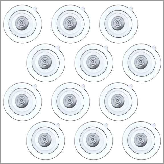 Clip Strip Corp. Heavy Duty Suction Cups, 12 Pack, 1.75 Inch Diameter, Holds Up to 4 lb, No Hook