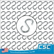 Clip Strip Corp. S Hooks, 100 Pack, 1.625 Inch Heavy Duty Metal Hooks for Signs and Displays