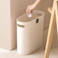 thumbnail image 1 of Clip On Trash Can Slim Design, Countertop Hanging Waste Bin for Bathroom Kitchen Toilet, Lightweight Plastic Garbage Can for Small Spaces Desk and Corner Use, 1 of 6