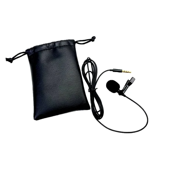Clip Type Lapel Pu Bag Microphone Recording Personal Video Youtube Live 3.5Mm