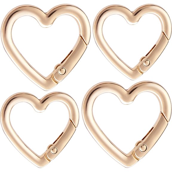 Clip, Zinc Alloy Heavy Duty Heart Carabiner, Spring Snap Clasp Hook for Camping Hiking Fishing Traveling