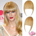Clip in Bangs 100 Human Hair Bangs Clip on Air Bangs Golden Blonde