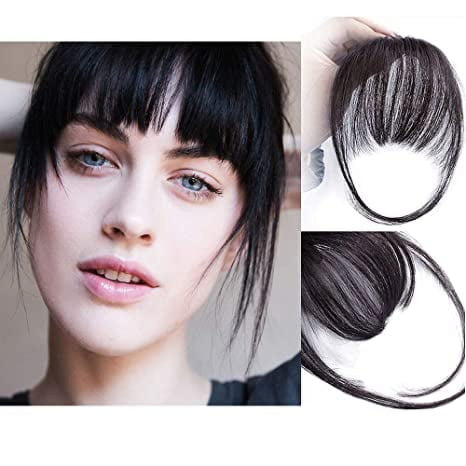 Clip in bangs on short shop hair