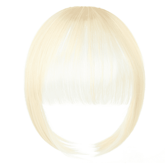 Clip in Bangs, Synthetic French Bangs Hair Clip, Fake Bangs Fringe with Temples Hairpieces for Women Natural Curved Hair Extensions for Daily Wear.