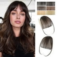 thumbnail image 1 of Clip in Bangs for Women 100% Human Hair Extensions Wispy Bangs Fringe with Hairpieces Air Bangs Flat Bangs Clip Curved Bangs for Daily Wear, 1 of 7