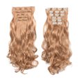 thumbnail image 1 of Clip in Hair Extensions, 20" Long Wavy Curly Wig, Synthetic Wig for Women, Natural as Real Hair, for Daily Party Cosplay-E-19.7''Length, 1 of 7