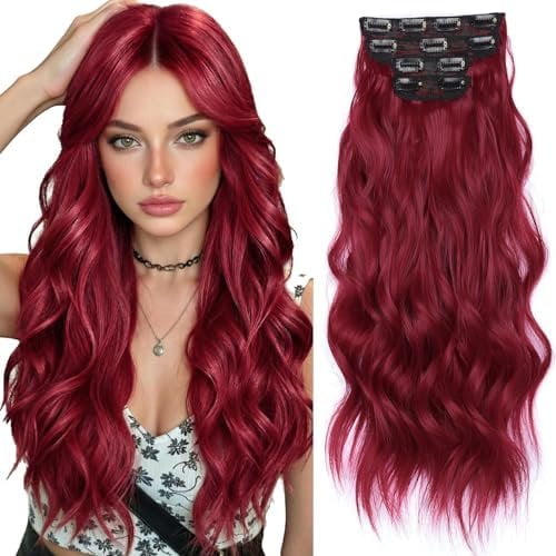 Clip in Hair Extensions 22 Inch Clip in Wavy Synthetic 4 count — free download