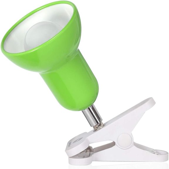 Clip lamp,360? Rotation Clip  Lamp Portable Book Reading Light,Clamp  Desk/Table/Bunk Bed/Cupboard  Lighting, (Desk lamp,Seven Colors for Your Choice) (Green)
