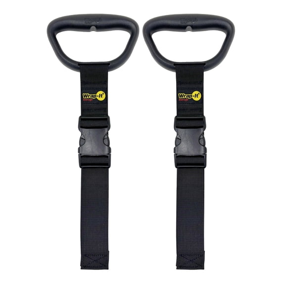 Clip 'n Carry Wrap-It Storage Straps - 25" (2-Pack) - Carrying Straps for Water Hose Storage and Extension Cord Holder