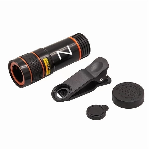 Clip-on 8x Zoom Telephoto Lens for Smartphones, Easy Install & Durable PVC+ABS Coating, Shareable Zoom Clip for Friends