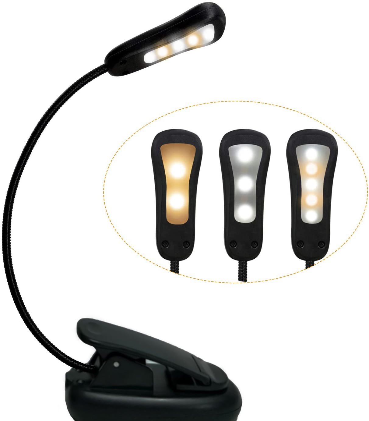 Clip on Book Light for Reading in Bed, LED Reading Light for Books and