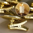 thumbnail image 1 of Clip-on Candles for Christmas Tree, LED Cone-Shaped Festival Clip Candle, Christmas Tree Candles, Flameless Taper Candles, Battery Candlesticks for Vintage Christmas Decor Gold, 1 of 9